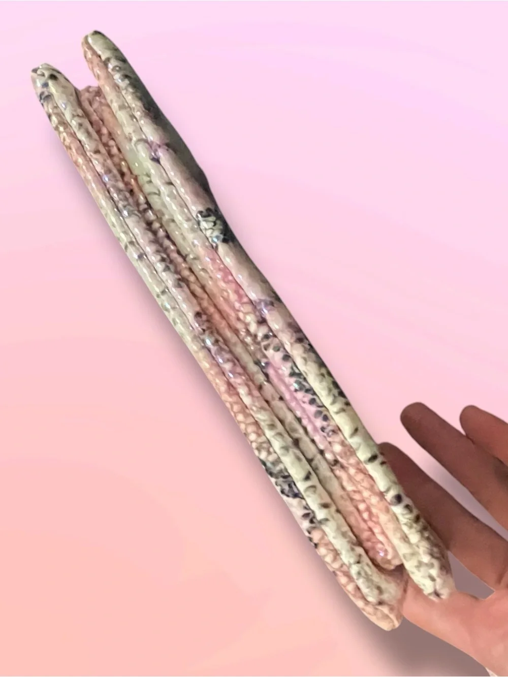 Caroline Hill Pink Holographic Snakeskin Wristlet Clutch Travel Wallet
